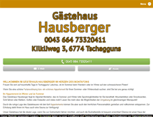 Tablet Screenshot of gaestehaus-hausberger.at